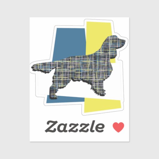 Springer Spaniel Dog Y&B Grid Tricolor Sticker (Vel)