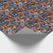 Springer Spaniel Dogs In Halloween Costumes Cadeaupapier (Hoek)