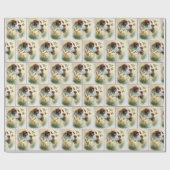 Springer Spaniel en Mallard Duck dubbele belichtin Cadeaupapier (Vlak)