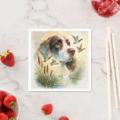 Springer Spaniel en Mallard Duck dubbele belichtin Servet (Insitu)