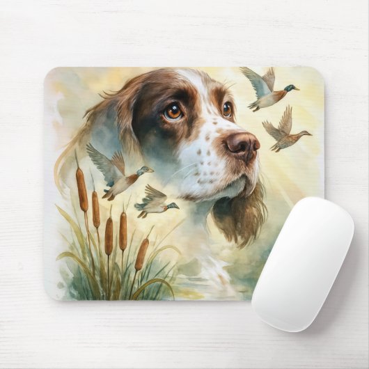 Springer Spaniel en Wilde Eend Dubbele Belichting Muismat (Met muis)