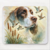 Springer Spaniel en Wilde Eend Dubbele Belichting Muismat (Voorkant)