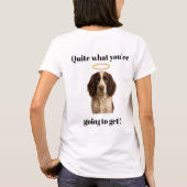 Springer Spaniel Engel / Duivel dames t-shirt (Achterkant)