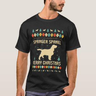 Springer Spaniel Funny Ugly KerstSweater Vint T-shirt