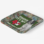 Springer Spaniel Gepersonaliseerd vierde verjaarda Papieren Bordje (Gebogen)