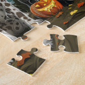 Springer Spaniel Halloween Griezelig Legpuzzel (Zijkant)