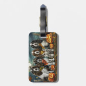 Springer Spaniel Halloween Spoken Bagagelabel (Achterkant verticaal)