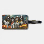 Springer Spaniel Halloween Spoken Bagagelabel (Achterkant horizontaal)