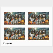 Springer Spaniel Halloween Spoken Rechthoekige Sticker (Vel)