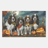 Springer Spaniel Halloween Spoken Rechthoekige Sticker (Voorkant)