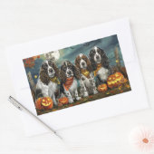 Springer Spaniel Halloween Spoken Rechthoekige Sticker (Envelop)