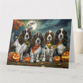 Springer Spaniel Halloween Spokengeest Kaart (Voorkant)