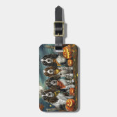 Springer Spaniel Halloween Spooky Bagagelabel (Voorkant verticaal)