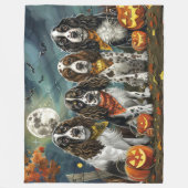 Springer Spaniel Halloween Spooky Fleece Deken (Voorkant)
