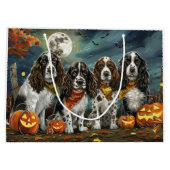 Springer Spaniel Halloween Spooky Groot Cadeauzakje (Achterkant)