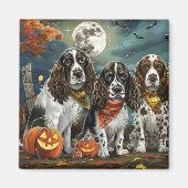 Springer Spaniel Halloween Spooky Magneet (Voorkant)