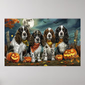 Springer Spaniel Halloween Spooky Poster (Voorkant)