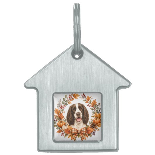 Springer Spaniel Herfst Huisdieren Naamplaatje (Voorkant)