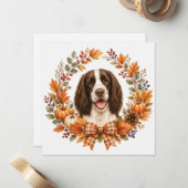 Springer Spaniel Herfst Notitiekaartje (Voorkant / Achterkant in situ)