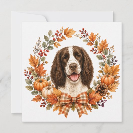 Springer Spaniel Herfst Notitiekaartje (Voorkant)