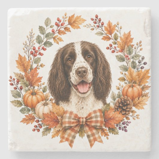 Springer Spaniel Herfst Onderzetter (Voorkant)