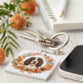 Springer Spaniel Herfst Sleutelhanger (Voorkant Rechts)