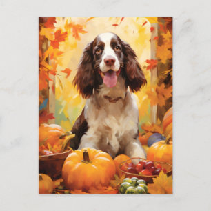 Springer Spaniel Herfst Thanksgiving Briefkaart