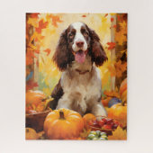 Springer Spaniel Herfst Thanksgiving Legpuzzel (Verticaal)