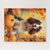 Springer Spaniel Herfst Thanksgiving Legpuzzel (Horizontaal)