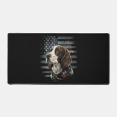 Springer Spaniel Hond Amerikaanse Vlag Bureaumat (Voorkant)