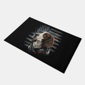 Springer Spaniel Hond Amerikaanse Vlag Deurmat (Schuin)