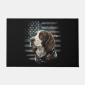 Springer Spaniel Hond Amerikaanse Vlag Deurmat (Voorkant)