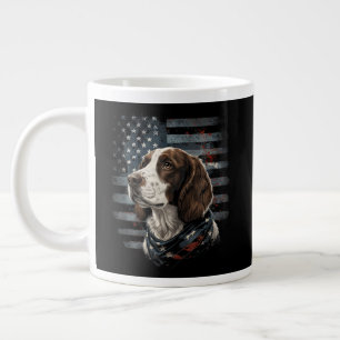 Springer Spaniel Hond Amerikaanse Vlag Grote Koffiekop
