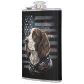 Springer Spaniel Hond Amerikaanse Vlag Heupfles (Links)