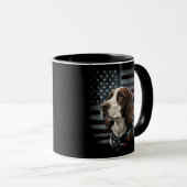 Springer Spaniel hond Amerikaanse vlag Mok (Voorkant rechts)