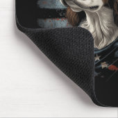 Springer Spaniel Hond Amerikaanse Vlag Muismat (Hoek)