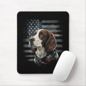 Springer Spaniel Hond Amerikaanse Vlag Muismat (Met muis)