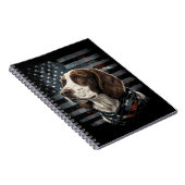 Springer Spaniel Hond Amerikaanse Vlag Notitieboek (Rechterzijde)