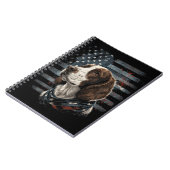 Springer Spaniel Hond Amerikaanse Vlag Notitieboek (Linkerzijde)