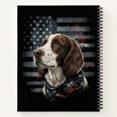Springer Spaniel Hond Amerikaanse Vlag Notitieboek (Achterkant)