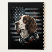 Springer Spaniel Hond Amerikaanse Vlag Planner (Achterkant)