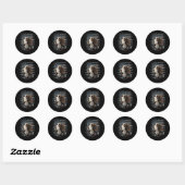 Springer Spaniel Hond Amerikaanse Vlag Ronde Sticker (Vel)