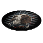 Springer Spaniel Hond Amerikaanse Vlag Snijplank (Hoek)