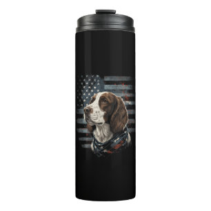 Springer Spaniel Hond Amerikaanse Vlag Thermosbeker