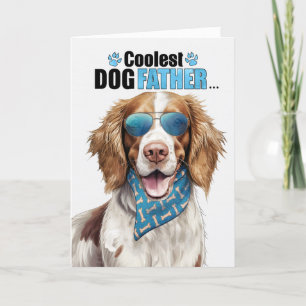 Springer Spaniel Hond Coolest Dad Vaderdag Feestdagen Kaart