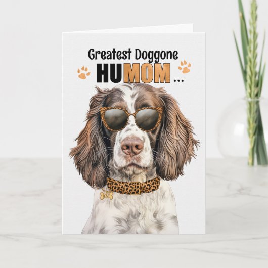 Springer Spaniel Hond Grootste HuMOM Moederdag Feestdagen Kaart (Voorkant)
