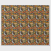 Springer Spaniel Hond Herfst Oogst Thanksgiving Cadeaupapier (Vlak)