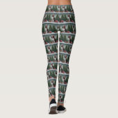 Springer Spaniel hond in de sneeuw Kerstmis Leggings (Achterkant)