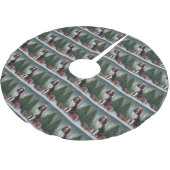 Springer Spaniël Hond in Sneeuw Kerstmis Kerstboom Rok (Gekanteld)