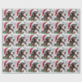 Springer Spaniel Hond Kerst Feestelijk Cadeaupapier (Vlak)